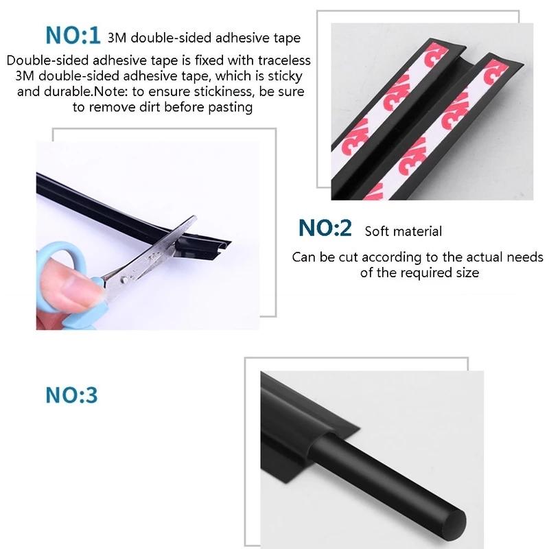 1/4Pc Hidden Car Wire Cover Protector Cable Line Sleeve Wire Clips Organizer with Double-sided Tape for Car Interior Accessories