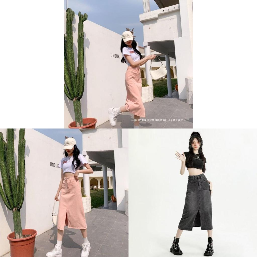 Cotton Blend Pink Midlength Skirt With Zipper And Button For Spring Summer Casual Wear