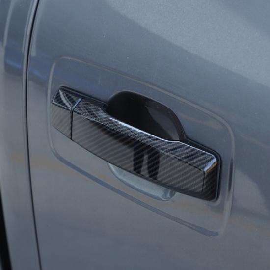 Carbon Fiber ABS Exterior Door Handle Trim Cover For Nissan Titan 2016-