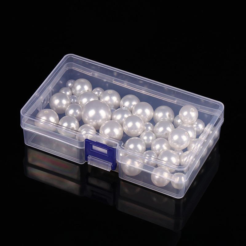Square Clear Plastic Storage Box Portable Lightweight Organizer for Jewelry Beads Fishing Tackle Hiking Camping Small Item Storage