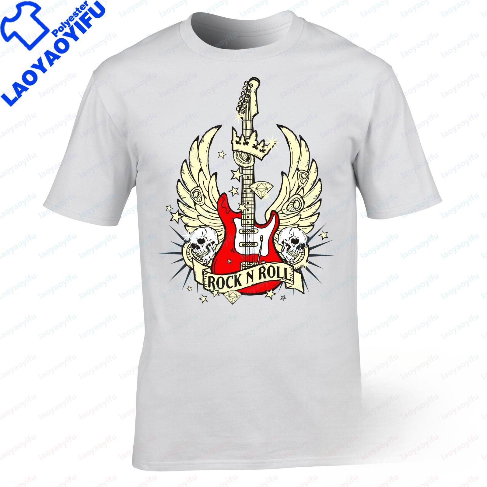 Guitar Wings Tshirt Rock And Roll Band Music Hero Tour Festival Classic Cool Electric Guitar Concert Band Tshirt Camisata S