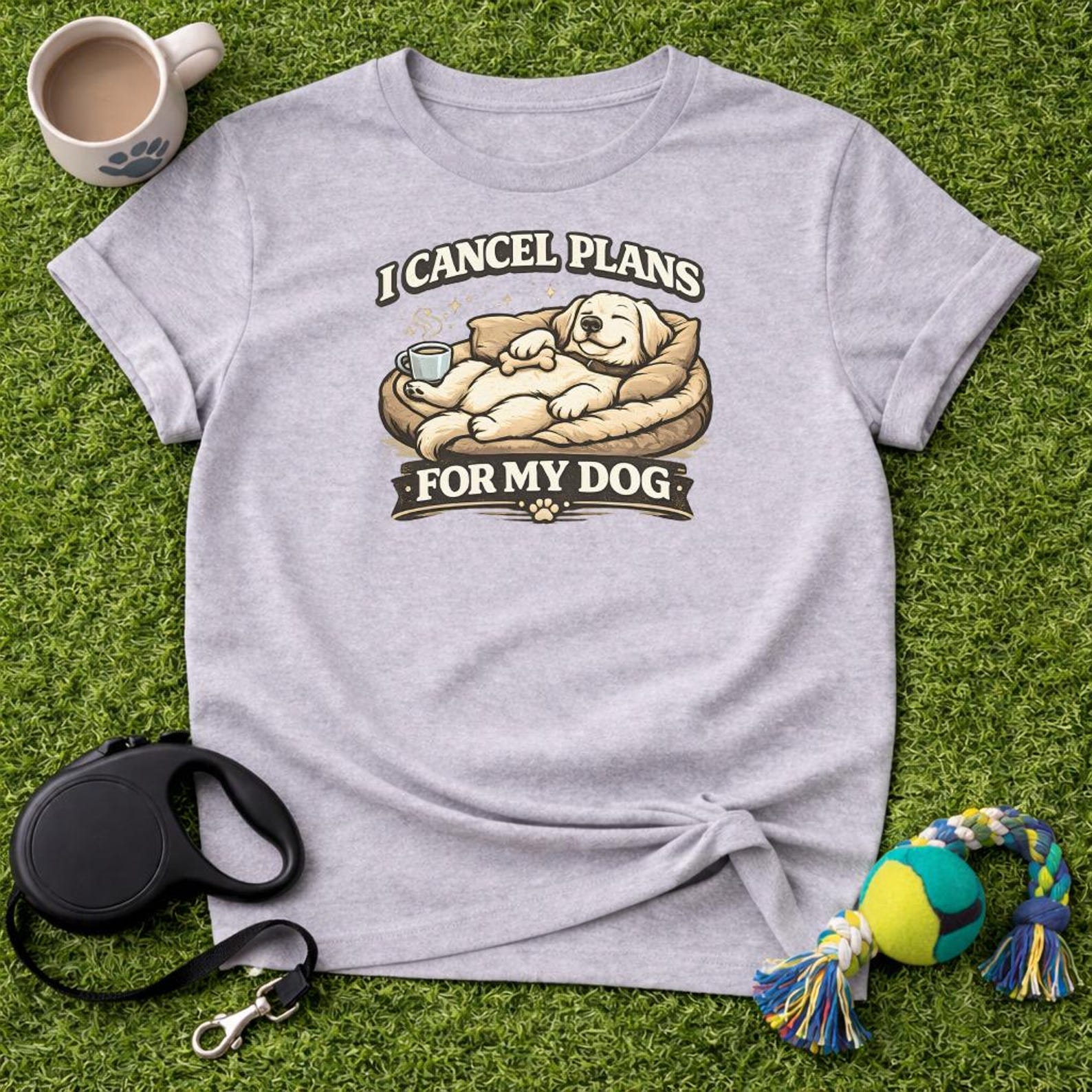 I Cancel Plans For My Dog T-Shirt, Funny Pet Lover Tee, Dog Mom Gift, Cozy Golden Retriever Owner Shirt, Animal Lover Top 2XL