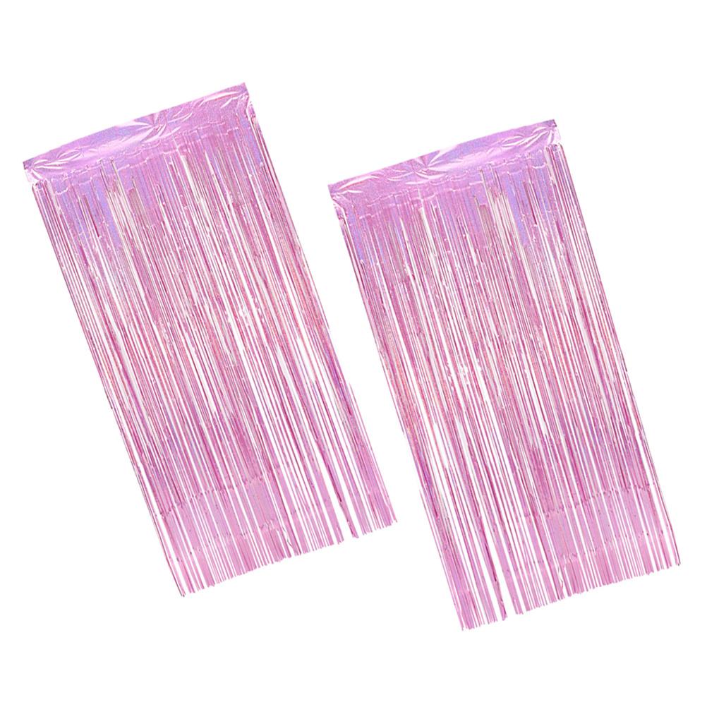 2pcs Raindrop Tinsel Fringe Curtain Plastic Door Decor For Wedding Party Backdrop Birthday Bachelorette Foil Streamer Background