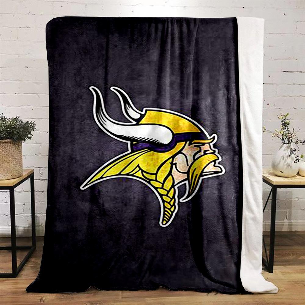 Viking Warrior Themed Blanket Design Flannel Blanket for Bedroom, Living Room, Sofa, and Nap Sofas.