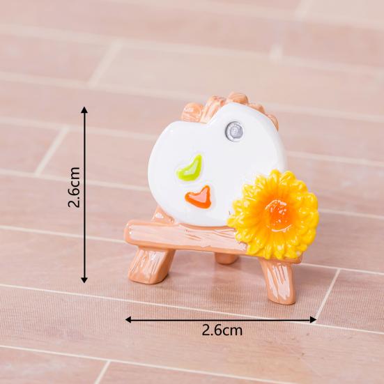 Micro Landscape Ornament with Cute Cat And Sunflower Miniature Figurines Pastoral Healing Scene Ornament for DIY Dollhouse
