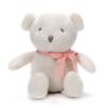 FLUFFYFUN Ursuleț de pluș din bumbac organic, 100% bumbac, 16,5 cm (alb)
