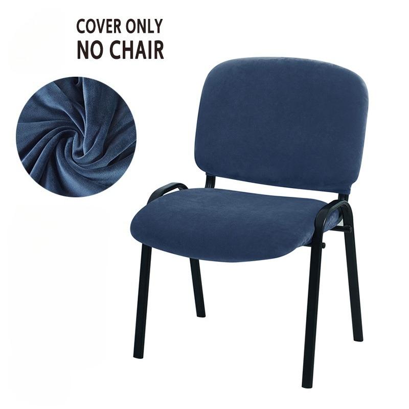 1 Seater Nordic Style Velvet Chair Cover Short Back Split Dining Chair Back Seat Covers Dust-proof Protective Case for Home