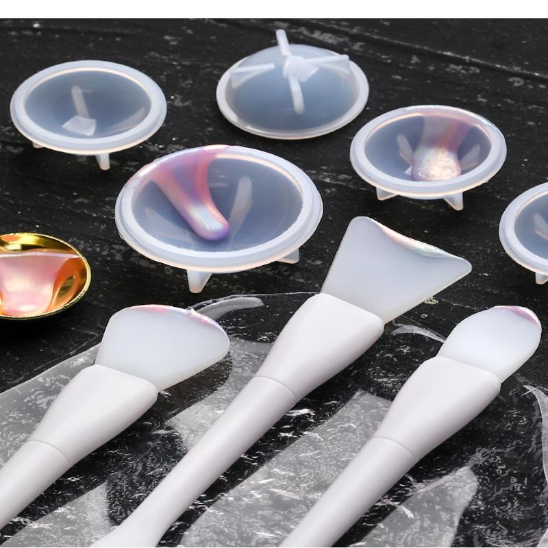 1Pc Silicone Seal Wax Stamp Tool Wax Lacquer Epoxy Resin Cleaning Spoon Powder Dip Sealing Wax Making Tools Stamp Scraper & Bowl