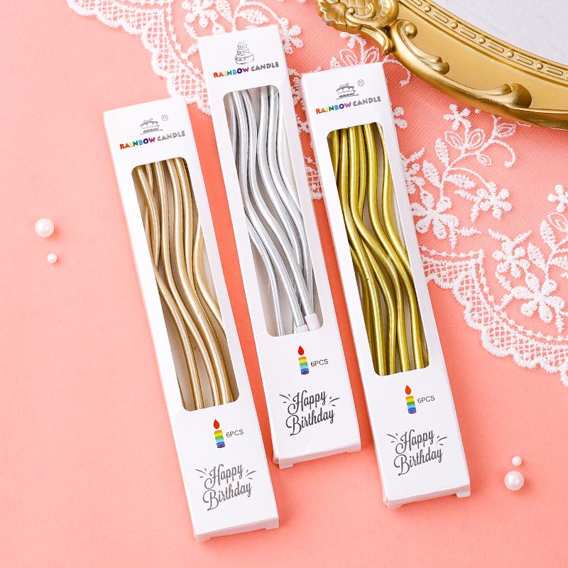 Colorful Long Stick Birthday Cake Candle Decorations for Kids