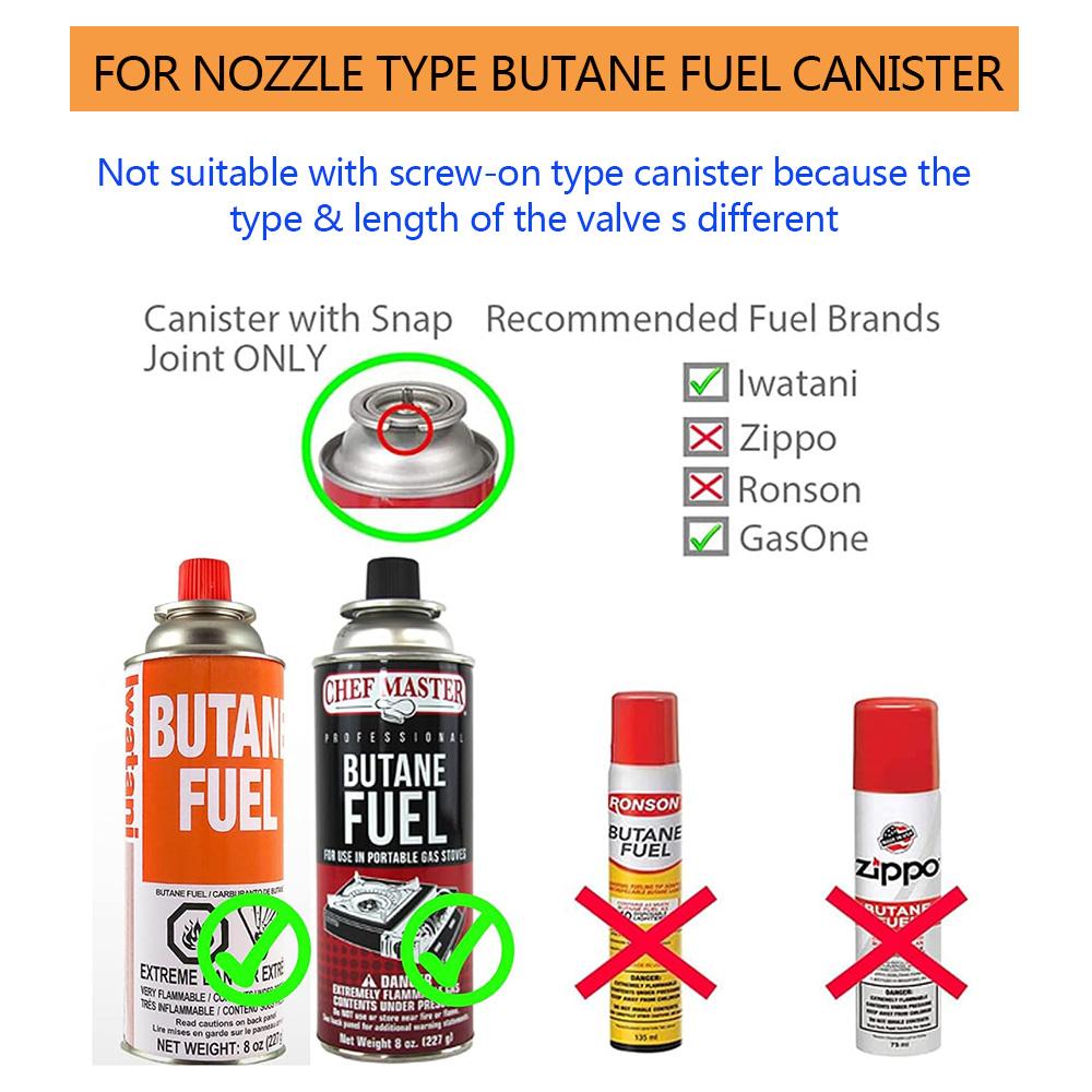 Butane Filling Adapter, Camping Stove Burner Gas Filling Adapter with Stand, Butane Propane Adapter with Exhaust Pressure Button