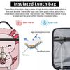 Cute Axolotl Milk Tea Print Insulated Lunch Bag for Women Children Portable Food Boxes Thermal Lunch Box Tote