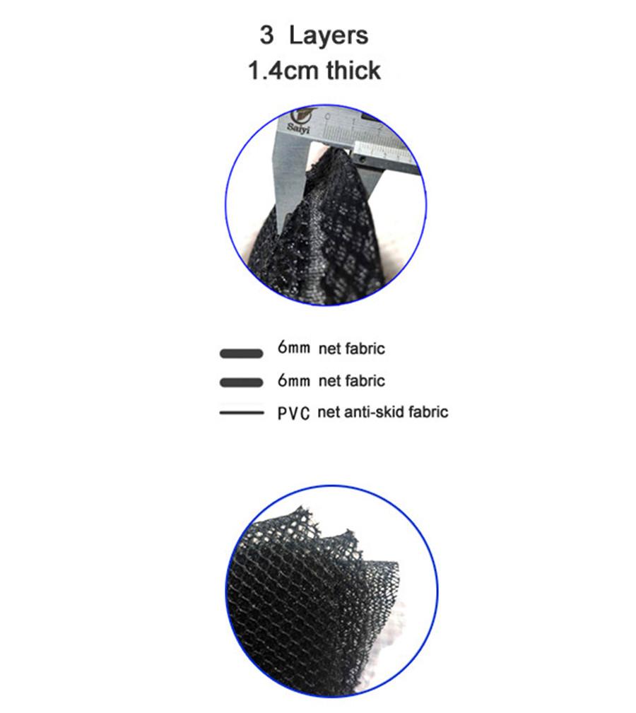 3 Layers Motorcycle Universal Seat Cover Cushion Protect Sunscreen Prevent Seat Sun Pad Waterproof 3D Mesh Honeycomb M Size