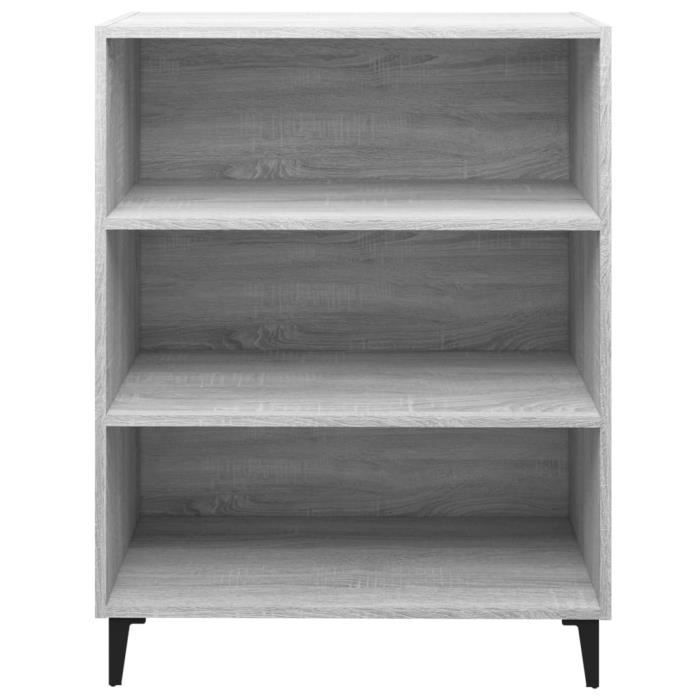 817379 vidaXL Buffet Sonoma gris 69,5x32,5x90 cm Bois d'ingénierie