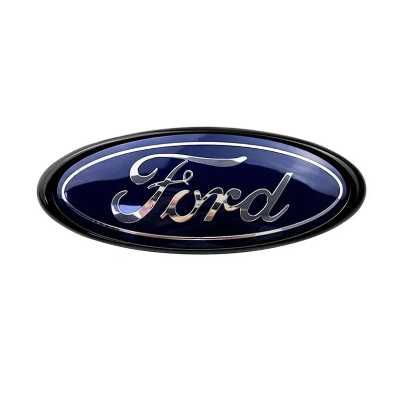 Autoaufkleber 14,6x5,7cm Emblem Auto Frontabdeckung Kühlergrill Abzeichen für Ford Kuga Focus Ranger Mustang Mondeo Fiesta Explorer Transit Acc