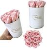 Flowerbox Inspiruj - White Box with Soap Roses - No. 10 Powder Pink