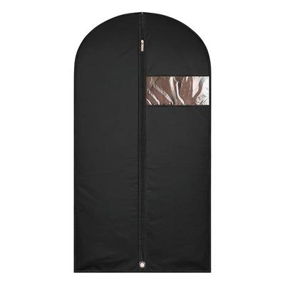 Schwarzer Vliesstoff Kleiderstaubschutz Anzugtasche