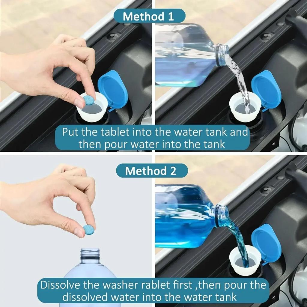 5-100PCS Solid Cleaner Effervescent Tablet Car Windscreen Cleaner Auto Wiper Glass Solid Cleaning Concentrated Tablet Detergent