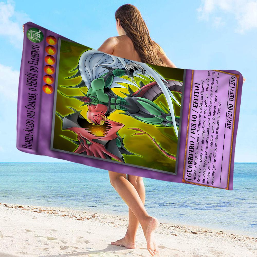 Yu-Gi-Oh MONSTER CARD Towel Microfiber Beach Towel Absorbent Quick dry Soft Yoga Swimming Resort Mountain Climbing Towel