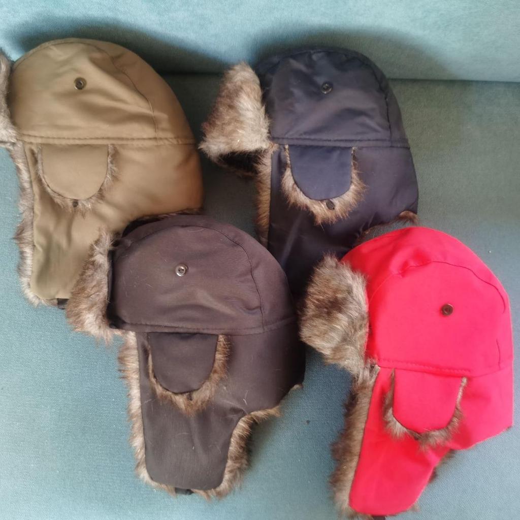 Men's and Women's Winter Warm Plush Lined Pilot Hat - Windproof Ear Muffs with Adjustable Faux Fur Ears, Extreme Cold Weather and Outdoor Exploration