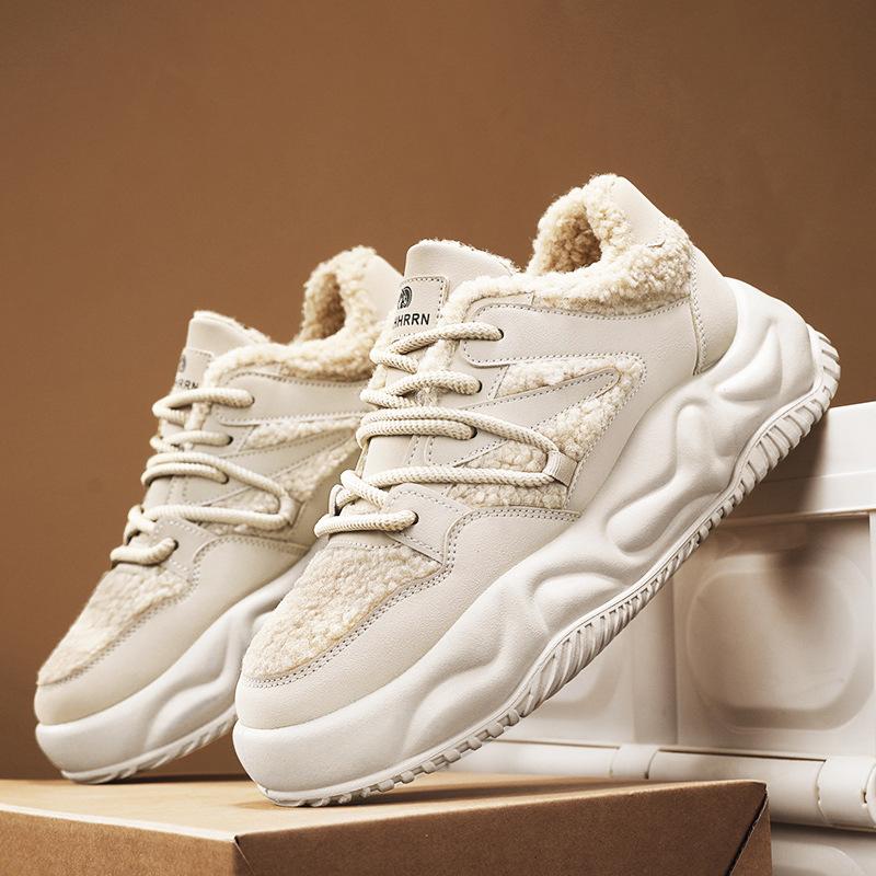 Cotton shoes men's winter velvet warm fashion platform men's board shoes versatile casual bread non-slip snow boots