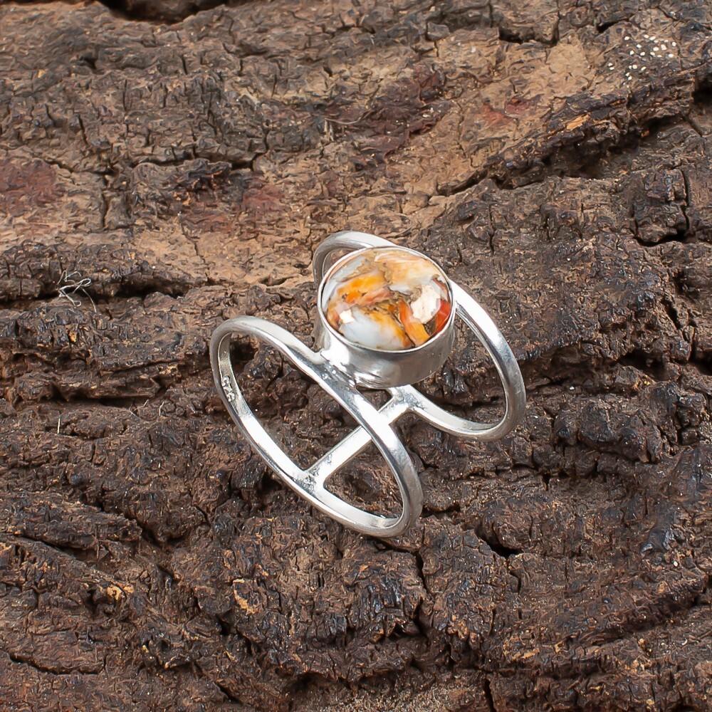 

Оранжевая медная бирюза драгоценный камень 925 стерлинговое серебро ювелирные изделия ручной работы женское кольцо RR-13-36 6