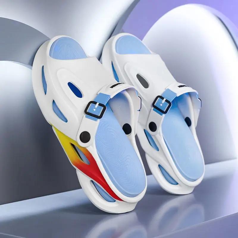 Fashion Outdoor Male Shoe Ultralight Beach Cheap Liquidation Big Size Barefoot Color 39 Non-slip New Design 2025 Pvc Styles Men's Sandal