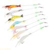 A1A2 7 Pcs Fishing Shrimp Lures Artificial Silicone Soft Shrimp Baits with Hooks Luminous Swimbait Fishing Tackle Durable