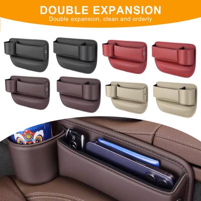 Multifunktions-Konsolen-Spaltfüller Leder Auto Innenraum Aufbewahrungstasche Auto Innenraum Sitzspalt-Organizer Auto Innenteile