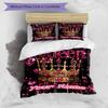 3PC Custom Name Royal Crown Glitter Bedding Set Printed Bedding Set Duvet Cover Closure Includes 1 Duvet Cover & 2 Pillowcases for All Seasons Bedroom