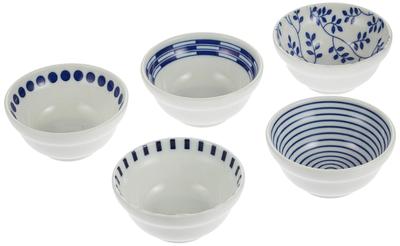 Tableware East 3-inch Small Bowl 5 Pattern Set Ruri 145cc