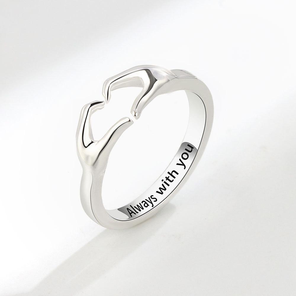 Fashion Personalized Index Finger Ring Niche Design Geometric Twist Open Ring Temperament Retro Couple Ring for Girlfriend Simple Geometric Ring