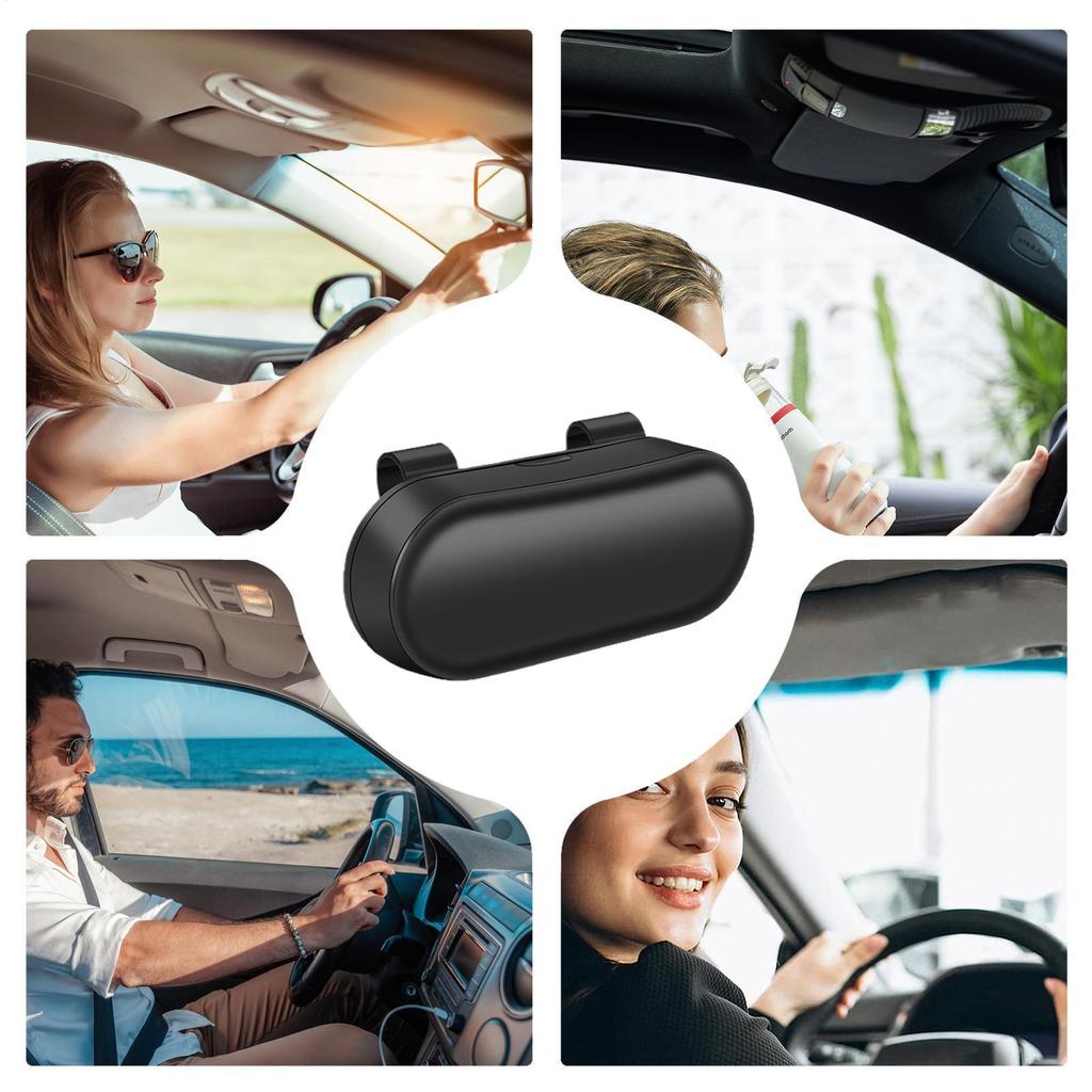 Sunglass Holder For Car Visor Clip Universal Anti-Scratch Auto Organizers Eyeglass Case For Vehicle Driving Road Trip Birthday