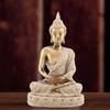 Meditating Seated Buddha Statue Carving Figurine Craft for Home Decoration Ornament (Gold)