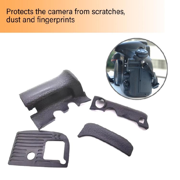 4-in-1 Körper Gummihülle + Klebeband Inklusive Daumengriff Gummiabdeckung Seite Unterseite Hülle Haut für D800 DSLR Kamera