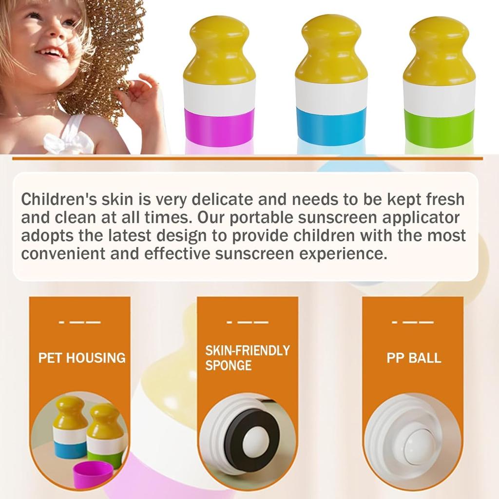 1pcs 100ml 2 In 1 Sunscreen Lotion Applicator, Portable Sunscreen Roller Lotion Holder, Refillable Sunscreen Applicator Travel Bottle