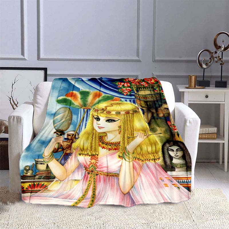 

Daughter of the Nile flannel blanket, perfect for autumn warmth, suitable for children and adults, home décor, shaw 75x90cm
