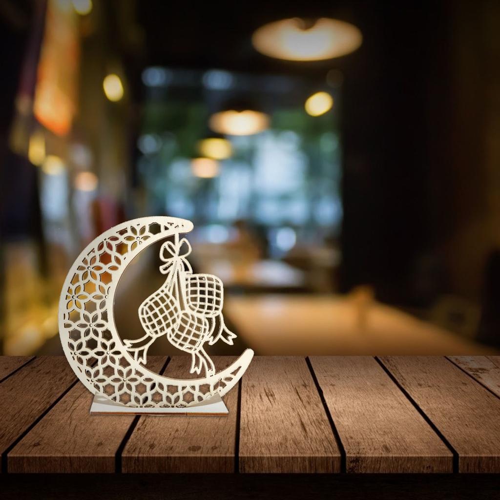 Muslim Ledeid Mubarak Wooden Gifts Can Be DIY Decoration For Eid Al Fitr