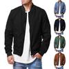 European Men's Plus Size Bomber Jacket - Spring/Autumn Casual Style