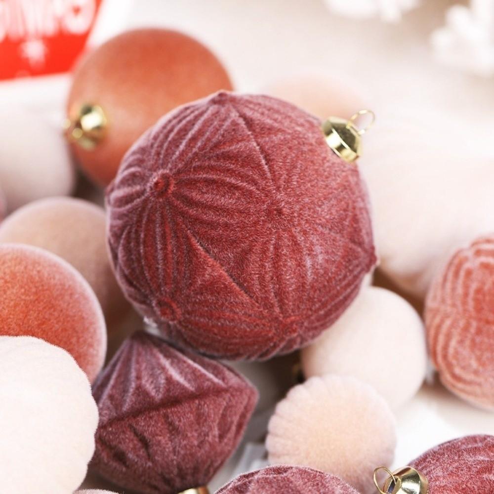 New Flocked Christmas Ball Gift Ball DIY Christmas Tree Ornament Xmas Decorations Xmas Baubles Xmas Tree Hanging Pendants