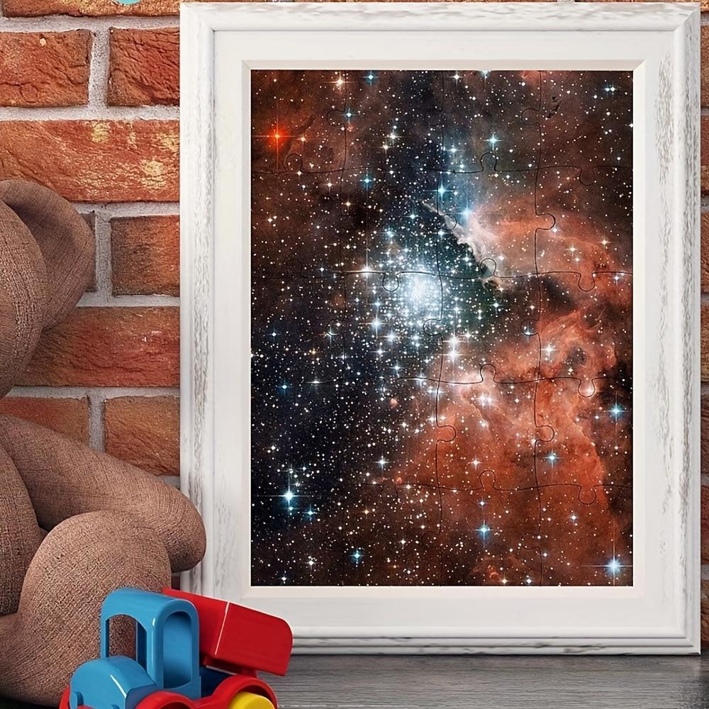 6 Stück DIY Sublimationsrohlinge Puzzles - A5 Größe, Weißes Papier Puzzlespiel für Wärmeübertragung & Druck-Bastelarbeiten, Sternenhimmel-Thema