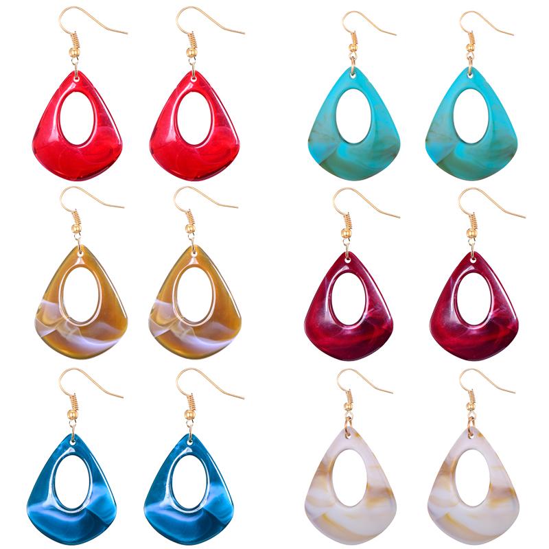 LOVBEAFAS Drop Dangle Acrylic Earrings for women kolczyki Fashion Simple Korean Geometric Hanging Bohemian Earring Jewerly