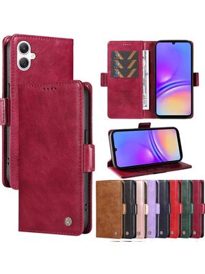 Peněženka Proti Krádeži Kartáč Vyklápěcí Kožené Pouzdro na Samsung Galaxy F32 F23 5G J5 2016 J415 J4 Prime Plus J330 J310 J3 J120 j1