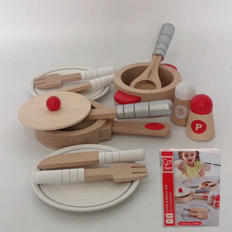 Nordic Style Gourmet Kitchen Utensils Toy Set For Children Role Play Cooking Kit