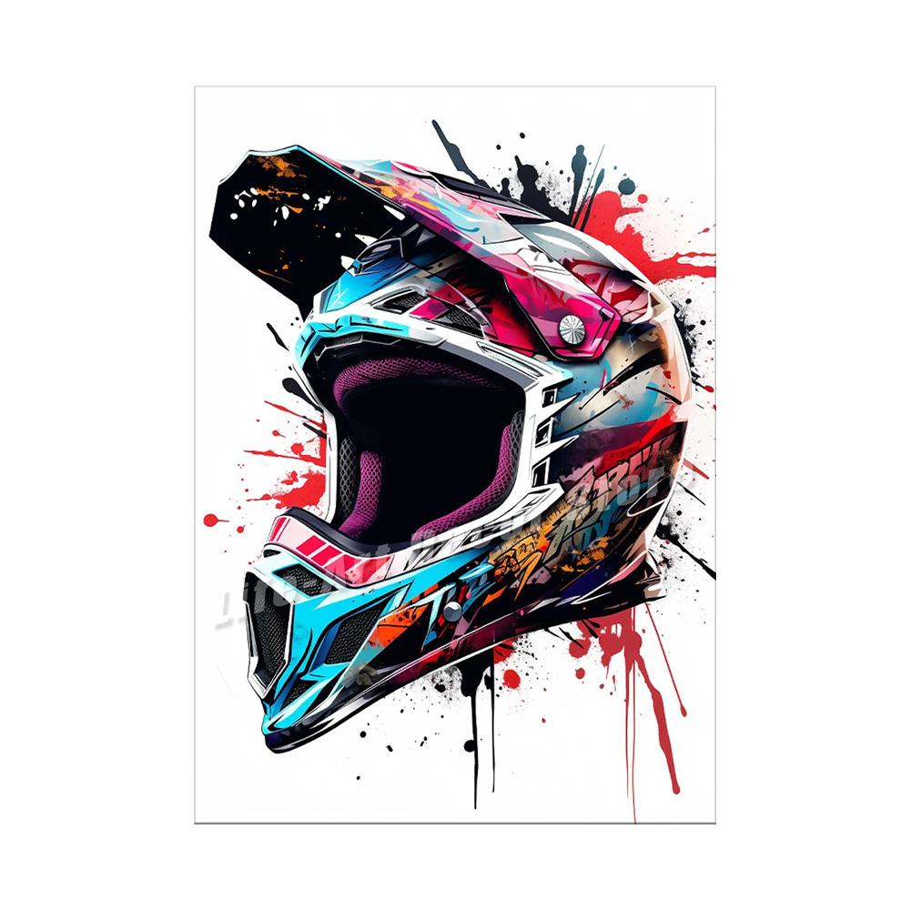 Watercolour Dirt Bike Motocross Posters Prints Canvas Painting Motorcycle Motorbike Wall Picture for Room Home Decor Biker Gift