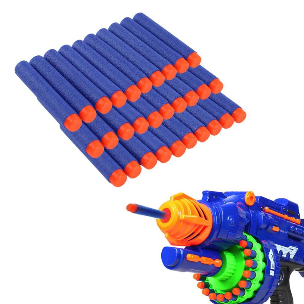 P50/100pcs 7.2cm For Soft Bullets Darts Round Head Refill Sponge Darts Children Toy Gun Sccessories Bullet For Nerf Blasters