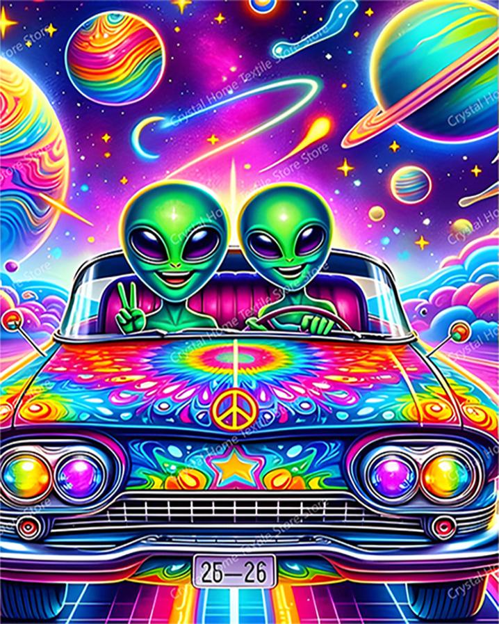 

Alien Space Car Flannel Blanket Home Sofa Lunch Break Blankets Children Student Blankets Nap Cover Kid Camping Bed Couch Office 75cmx90cm
