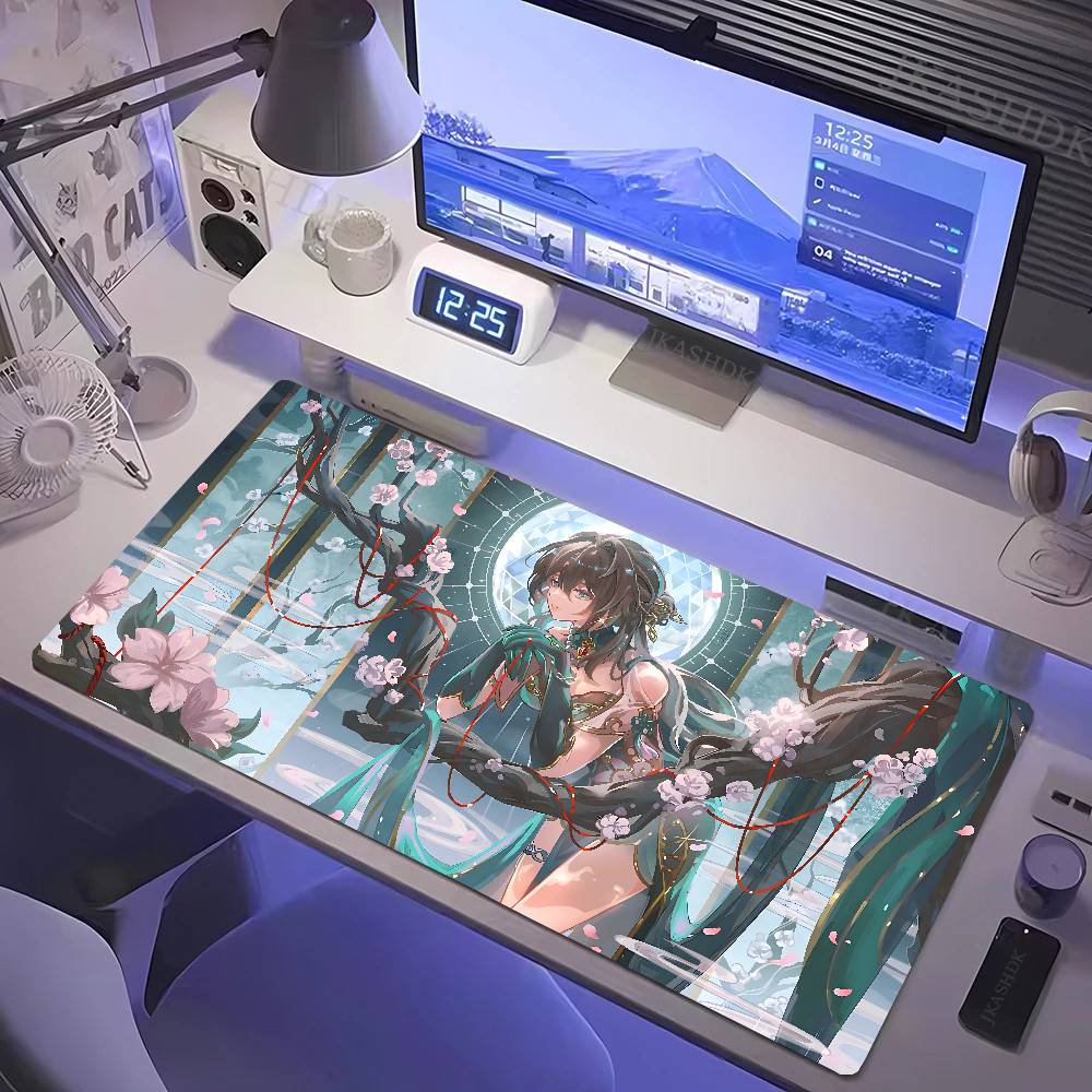Ruan Mei Animated Game Honkai Star Rail Mousepad Mouse Mat Desk Mat With Pad Gaming Accessories Prime Gaming XXL Keyboard Pad
