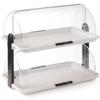 Doppel-Buffet-Ausstellungsvitrine mit Rolltop-Abdeckung 380 x 260 x 355 mm - hendi 871768