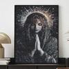 Prayer DIY Diamond Art Painting Kit with Shiny Resin Diamonds for Adults Relaxing Craft Wall Decor and Handmade Gift Idea Set Decor