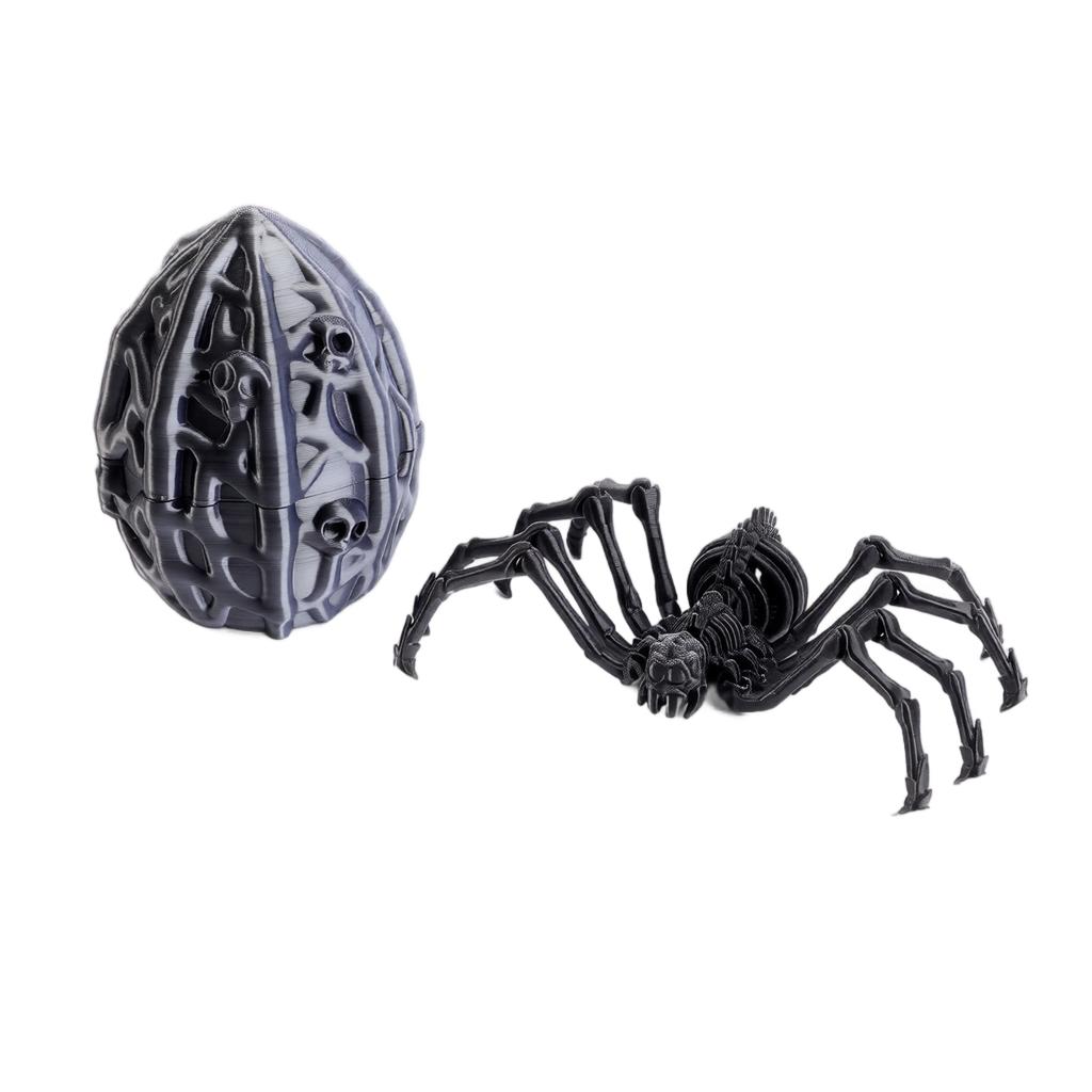 3D Printed Stretchy Egg Set - Decorative Ornament for Desk, Shelf and Home Display